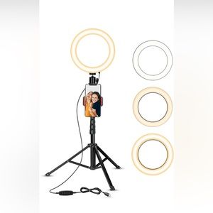 Selfie Ring Light with Tripod Stand and Phone Holder